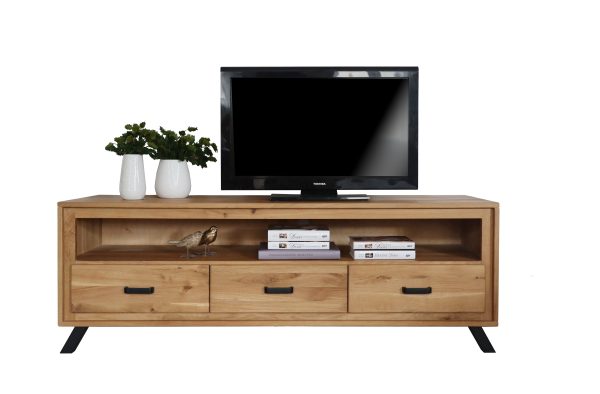 Dubový TV stolík OSLO BLACK 2